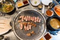 Samgyupsal Korean style pork bbq Royalty Free Stock Photo