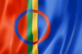 Sami ethnic flag, Lapland Royalty Free Stock Photo