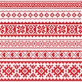 Sami seamless pattern, Lapland folk art, traditional knitting and embroidery design