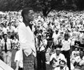 Sammy Davis Jr. at Senior Citizens Picnic in Chicago in 1978 Royalty Free Stock Photo