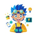 Sammy the Tech Wizard Unique Artwork Royalty Free Stock Photo