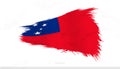 Samoa National Flag with Textured Brush Strokes Royalty Free Stock Photo
