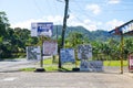 Samoa, South Pacific - October 27, 2017: Samoan and English sign