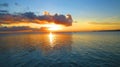 Samoa sunset Pacific Ocean Polynesia Royalty Free Stock Photo