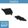 Samoa vector map with title