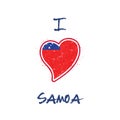 Samoan flag patriotic t-shirt design.