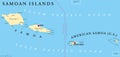 Samoan Islands Political Map