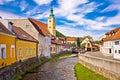 Samobor river and old streets view Royalty Free Stock Photo