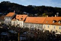 Samobor, Croatia - March 03 2019: Festive carnival on main square