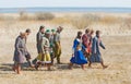 SAMOLVA, PSKOVSKAYA OBLAST, RUSSIA - APRIL 22: group of unindentified participants of historical reconstruction of the Batle on th