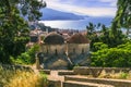 Samos island, Greece. Old Byzantine church Ai Giannakis at Vathi village Royalty Free Stock Photo