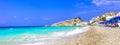 Samos island - Kokkari village and beach. Greece Royalty Free Stock Photo