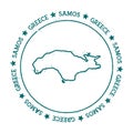Samos vector map. Royalty Free Stock Photo
