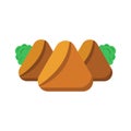 Samosa vector icon isolated on white background Royalty Free Stock Photo