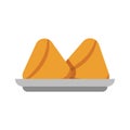 Samosa vector icon isolated on white background Royalty Free Stock Photo