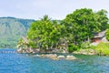 Samosir island in Lake Toba, Sumatra Royalty Free Stock Photo