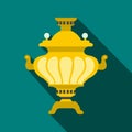 Samovar icon, flat style