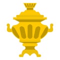 Samovar icon, flat style