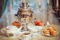 Samovar and tea Royalty Free Stock Photo