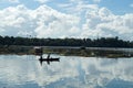 Bamboo Hut built in the middle of the lake