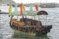 Sampan in Hong Kong harbour