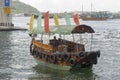 Sampan in Honk-kong harbour