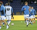 Sampdoria Genoa players warming-up