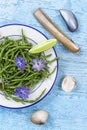 Samphire a coastal herb also known as sea beans sald of sallocornia