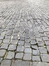 Sampietrini stone paved square in Rome