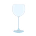 Glass of champagne on white background