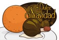 Sample of Delicious and Traditional Colombian Xmas Dishes, Vector Illustration