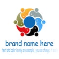 Circle People logo vector Royalty Free Stock Photo