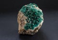 Sample of Dioptase mineral from Kazakhstan. Royalty Free Stock Photo