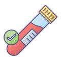 sample in flask Flat Style vector icon which can easily modify or edit