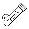 sample in flask Line Style vector icon which can easily modify or edit