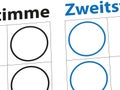 Sample of a german ballot paper