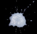 Sample of human spit or saliva on black background as concept for coronavirus test Royalty Free Stock Photo
