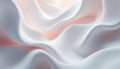 Serene abstract image of flowing white and peach waves