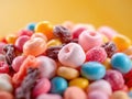 Close up of a gummy candies assortment - AI generated Royalty Free Stock Photo