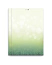 Sample magazine cover template and abstract grass field on book cover. Vector Royalty Free Stock Photo