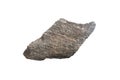 Sample of natural gneiss rock stone isolated on white background Royalty Free Stock Photo
