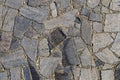 Sample of paving stones with decorative unevenly laid stones Royalty Free Stock Photo