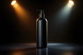 Black Pump Bottle Spotlight Royalty Free Stock Photo