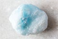 sample of raw blue aragonite mineral on white Royalty Free Stock Photo