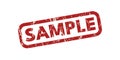 Sample red grunge stamp - vector illustration Royalty Free Stock Photo