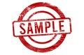 Sample Red stamp on a white background Royalty Free Stock Photo