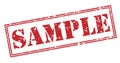 Sample stamp on white background Royalty Free Stock Photo