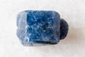 sample of rough blue sapphire crystal on white Royalty Free Stock Photo