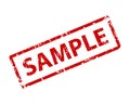 Sample sign sticker. Stamp vector texture