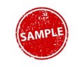 Sample sign sticker. Stamp vector texture